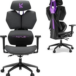Kreo Actus V2 Mesh Gaming Chair with 3-Point Locking Backrest, Adjustable Headrest & Lumbar Support, 60mm Silent PU Casters, Metal Base, and 80mm Class 4 Gas Lift Chair for Gaming-47
