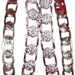 Natural American Diamond Bangles Set for Women – Sparkling Stone Kada for Weddings, Festivals & Special Occasion-image-57