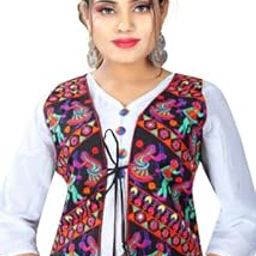 Shivam Fashion Embroidered Traditional Rajasthani Design Cotton Jackets for Women Every Festival & Occasion (Color: Black)-picture-20