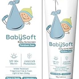 Skinaa Babysoft Baby Sunscreen SPF 30+ PA+++, UVA/UVB Protection for Face and Body Daily Use for Baby and Kids 50g-29