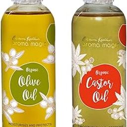 Aroma Magic Organic & Natural Combo | Castor oil- 100ml + Olive Oil- 100 ml | Pack Of 2-image-17