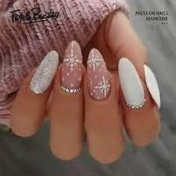 HALL OF NAILS 10 Pcs Artificial Reusable Press On Nail Set for Women, Fake Nails Set with Glue sticker and 1 Glue Stick, Mini filer, Nail Wipes, Cuticle Stick A 127-image-54