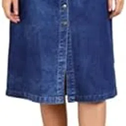 tnq Women Denim Semi Long Skirt/Front Button Skirt-picture-48