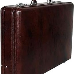 Men's 17 Inch Croco Leather Messenger Bag-image-0