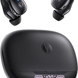 YUMONDEAR Open Ear Wireless Earbuds, Bluetooth 5.4 Clip on Earbuds with Mic, Open Ear Headphones with Charging Case LED Display, 44H Play, IP54, Lightweight Comfort for Running Sport Workout (Black)-image-30