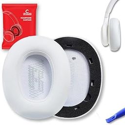 Crysendo Headphone Cushion Replacement Ear Pads for JBL Live 650BTNC, Live 660BTNC, Duet NC Headphones | Soft Protein Leather + Superior Noise Isolation Memory Foam Ear Cushion (White)-image-28