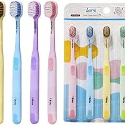 ArtSpark Tooth Brush Set - 5 Pcs Toothbrush for Kids & Adults, Spiral Silky Super Soft Bristles for Sensitive Teeth, Toothbrush Soft Bristles Manual Tooth Brush for Adults (Multicolour)-image-9