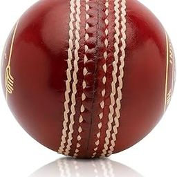 MasterPro Cricket Leather Ball, Hand-Stitched, 7.2 cm Diameter, 155 g, Red, Club Cricket League, Age 14+ Years-image-97