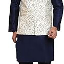 Men's Printed Kurta Churidar Pyjama Nehru Jacket-picture-45