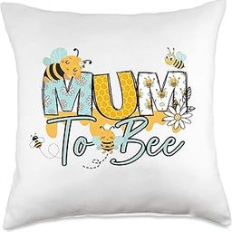 Decorative Throw Pillow with Bee Design, Gift for Newly Mum to Bee Print, White Cushion Case Cushion for Gift Size (12 * 12)-image-38