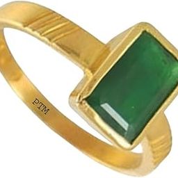 Panchdhatu (5 Metals) Emerald (Panna) 3.25 Ratti to 10.25 Ratti or 3 Cts to 9.35 Cts Certified Gemstone 22 k Gold Plated Ring for Men & Women-image-8
