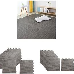 VELURA 32pcs Interlocking EVA Foam Floor Mats Gym Baby Playroom Gray|32 Pieces Foam Mats| Other Rugs & Carpets| Rugs & Carpets-image-67