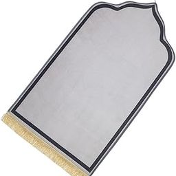 MYADDICTION Praying Rug Floor Mat Folding Non Slip for Decoration Travel Father Day Gray-image-45