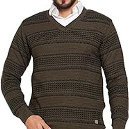 Stardust Men Full Sleeve V Neck Sweater-image-11