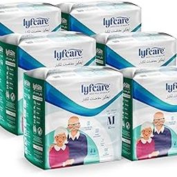 Lyfcare Adult Diapers Medium Size (M) - 60 Units (Pack of 6) | Unisex Diapers Pants Style | Waist (60-85 cm) | Wetness Indicator, Super Absorb, 360° Protection & 0% Leakage | For Men & Women_Regular-image-63