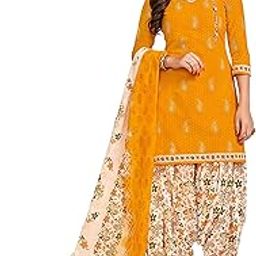 Women Cotton Unstitched Patiyala Dress Material (SG118,Yellow,Free Size)-picture-51