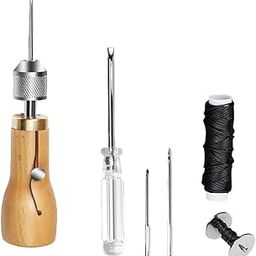 Leathercraft Repair Tool Includes Thread Leather Sewing Tool for Leather Canvas Fabric Bag Shoe Belt Repair-image-0