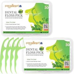 Royalkart 3 in 1 Dental Floss Picks Mint flavored flosser with tongue cleaner and toothpick for fresh breath and healthy gums(Pack of 2)-picture-15