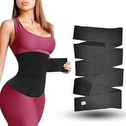SHRBI Slim Belt for Women Belly Fat Elastic Waist Shaper for Weight and Flat Belly Tummy Reduction Belt for After Delivery Slimming Tummy Fat Waist and Hips Trainer Slim Stomach (2 Meter,Black)-2