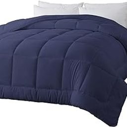 BedTreat Down Alternative Comforter with Corner Tabs - All Season Quilted Twin XL Size 240 GSM Blue Comforter, Machine Washable Microfiber Bedding-17
