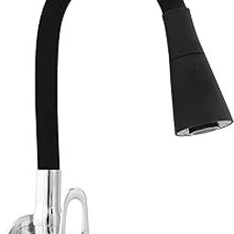 Tapglow U Cut Brass Kitchen Sink Cock Taps/Faucets/Spout for Kitchen Basin with Flexible and 360 Degree Dual Flow Black-image-77