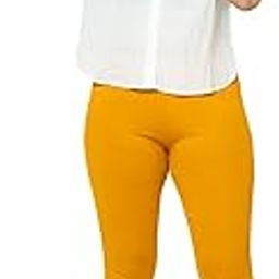 Tailored Cut & Classic Fit Stretchable Cotton Fabric Solid Mid-Rise Ankle Length Leggings for Women-image-13
