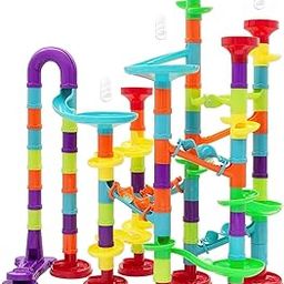 Xspring Marble Run Set for Kids, 113PCS Marble Maze Track Race Game, Construction Building Blocks Toys, Educational Toy for Kids, Track Race Set, Maze Toy Gift for Boys Girls Age 3 to 12-9