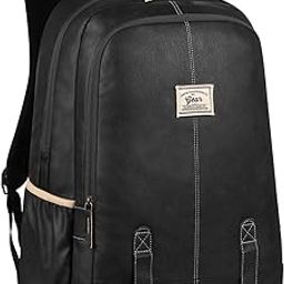 Gear Classic Small Faux Leather Water Resistant Anti Theft Laptop Backpack/Office Backpack for Men/Women-21