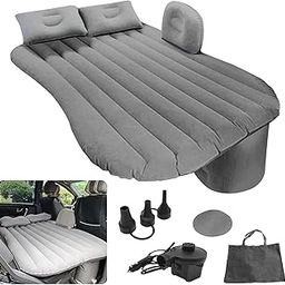Car Inflatable Bed with Pump & 2 Air Pillow|Quick Inflatable Back Seat Bed|Car Inflatable Mattress|Car Bed Mattress|Car Bed for Kids,Travel,Trip,Camping,Picnic,Pool & Beach|Universal Fit| (Grey)-image-35