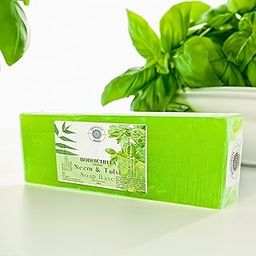 Neem & Tulsi Glycerin Soap Base |100% Pure Organic & Natural | Paraben, SLS, Chemical Free | Melt & Pour Soap Base Bar For Soap Making 1kg-11