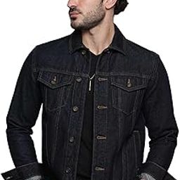 Med Blue Full Sleeves Denim Jacket-image-5