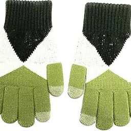 Winter Warm Women Woolen Knitted Hand Gloves Free Size (GREEN-02)-image-48