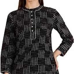 Ikkat Yarn Dyed Pure Cotton Straight Tunic-image-43