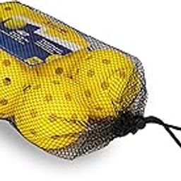 YAIT Sports Gee-40 Pickleball Ball (Pack of 6) with Mesh Bag | 40 Precise Holes | Perfectly Balanced, Durable PP Material, True Flight | AIPA Approved Pickleball | Tournaments & Competitions (Yellow)-22