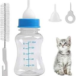Pet & Vet Pet Feeding Bottle Kit for Dogs, Puppies and Cats - (150 ml) | Milk Nursing Bottle with Accessories | BPA-Free, Silicone Pet Bottle, Portable, Durable and Safe Pet Hydration Bottle-image-20