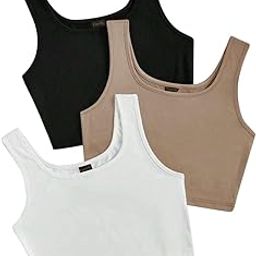 Top for Women | Lycra Top for Women | Crop Top for Women | Black White Beige Top for Women | Short Top for Women | Western Top for Women| Pack of 3 Tops | Black White Beige Combo Top-picture-13