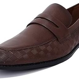 Formal Loafer Shoes for Men| Slip-On Moccasins with Embossed Detailing | Solid Russet Tan | Ideal for Business, Casual, Parties (LSRGMCSQ)-image-51