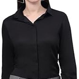 Cotton Solid Full Sleeve Regular Fit Formal Shirt for Women | Cotton Formal Shirt for Women | Formal Wear Shirts for Women (P_LSHF00009)-image-86