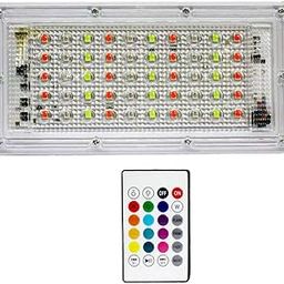 MLD for Christmas 50W LED Flood Lights RGB Floodlights Waterproof Outdoor Lights (NEW550I) with Remote Control (WHITE BODY)-4