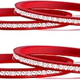 99.5% Pure Silver Multicolour Latest Bangles Set of 4 Bangles-28