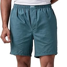 Men's Regular Fit Cotton Linen Blend Premium Boxer Shorts Side Pockets Elastic Waistband Comfortable Boxers for Men-image-35