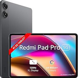 Redmi Pad Pro 5G |Snapdragon 7s Gen 2|30.7cm(12.1") Tablet|33+ Days Standby| 10000mAh|HyperOS|8GB, 128GB|Quad Speakers |Wi-Fi 6 + 5G |Graphite Grey-23