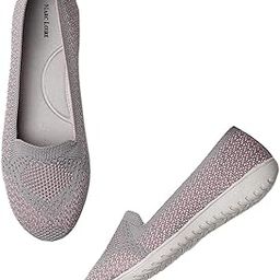 Women's Athleisure Knitted Active Wear Slip-On Ballet Loafer Shoes for Daily Walking-image-5
