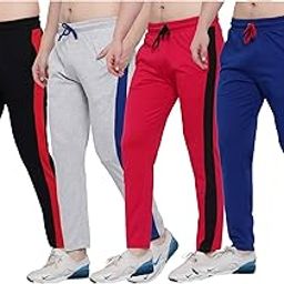 Solid Regular Fit Cotton Trackpant for Men | Hosiery Cotton Joggers with Side Pockets & Drawstring | Comfortable Gym Wear, Sports Wear | Stylish Slim Fit Lower|Casual Wear Lower for Men-Pack of 4-image-21