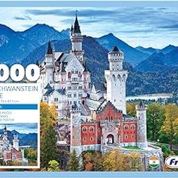 Frank Neuschwanstein Castle Jigsaw Puzzle (1000 Pieces) for Adults and Kid Above 15+ Years- Realistic Illustrations -Fun & Challenging Brain Booster Games - for Focus and Memory -34020-2