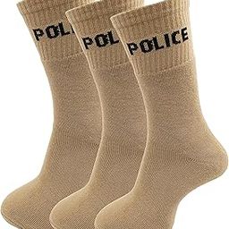 Men's Calf Length Solid Terry Towel Cotton Khaki Socks (Pack of 3 Pairs)(Free size)-picture-48