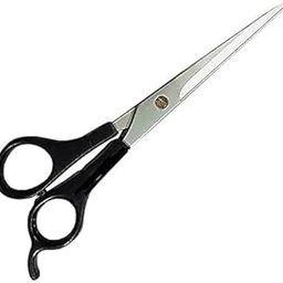 QUALIZA Hair Cutting Scissors Professional Stainless Steel for Salon Barber and Home Use for Men and Women Hair Cut Scissors (Black Handle) - Set of 1-15