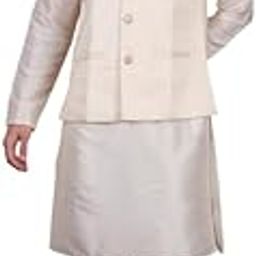 Men's Ethnic Koti | Traditional Art Silk Nehru Jacket | Printed Festive & Wedding Waistcoat | Sleeveless Indian Modi Jacket for Kurta, Sherwani & Indo-Western Outfit - KOTI-DP-009-A-picture-24