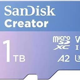 SanDisk Creator microS Card UHS-I with Adapter 1TB Up to 190MB/s Read speeds Up to 130MB/s Write Speed-22