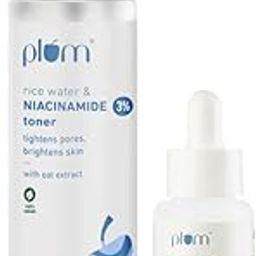 Plum 3% Niacinamide & Rice Water Face Toner (150ml) + 10% Niacinamide Face Serum (15ml) | Alcohol Free Toner | Skincare Combo for Pore Tightening, Acne Control, Brightening & Oil Control | Women & Men-6